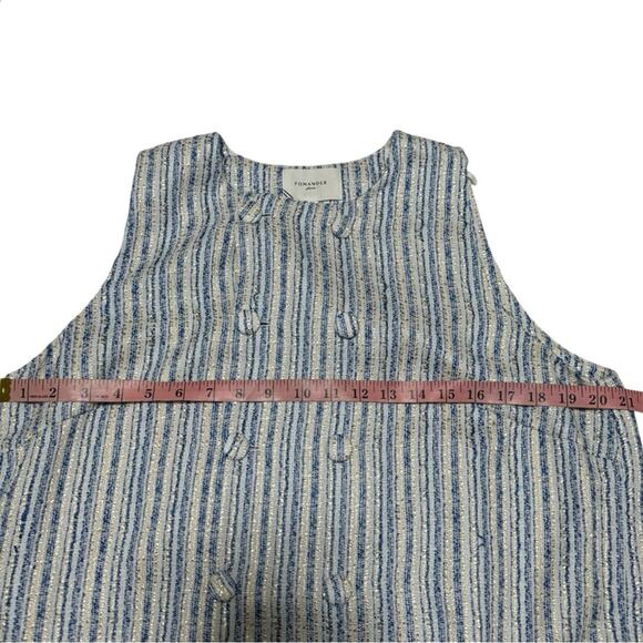 Pomander Place Ethereal Tweed Bianca Blue and White Sleeveless Dress - Picture 9 of 10